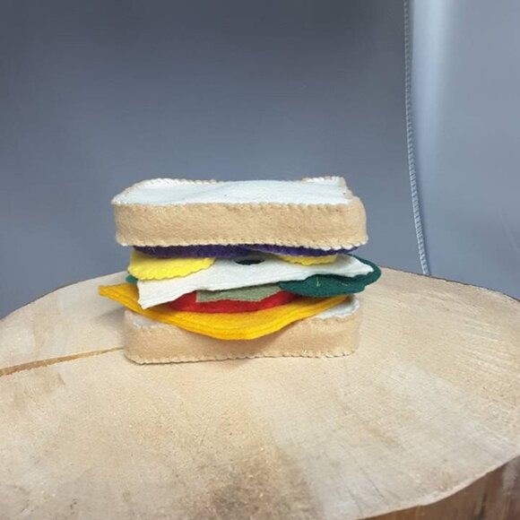 Felt Food Sandwich - for Play Kitchens - staging, teaching, playtime - Picture 3 of 3